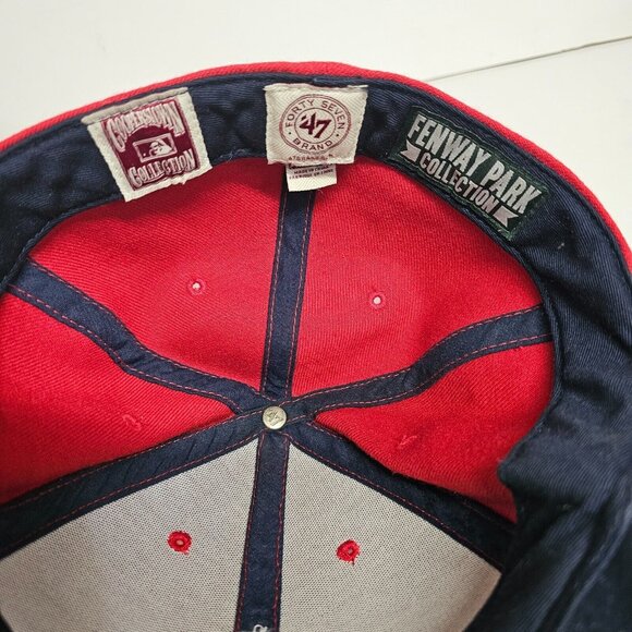 ‘47 Brand Boston Red Sox Fitted Stretch Hat Red Cooperstown Collection MLB - Picture 6 of 9